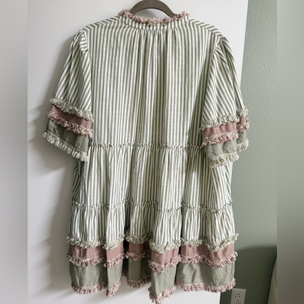 TUCKERNUCK Cotswold Stripe Dress XXXL Sage Green - Picture 7 of 11